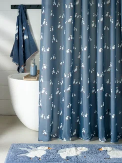 Next Blue Puffin Shower Curtain Outlet