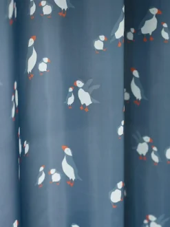 Next Blue Puffin Shower Curtain Outlet