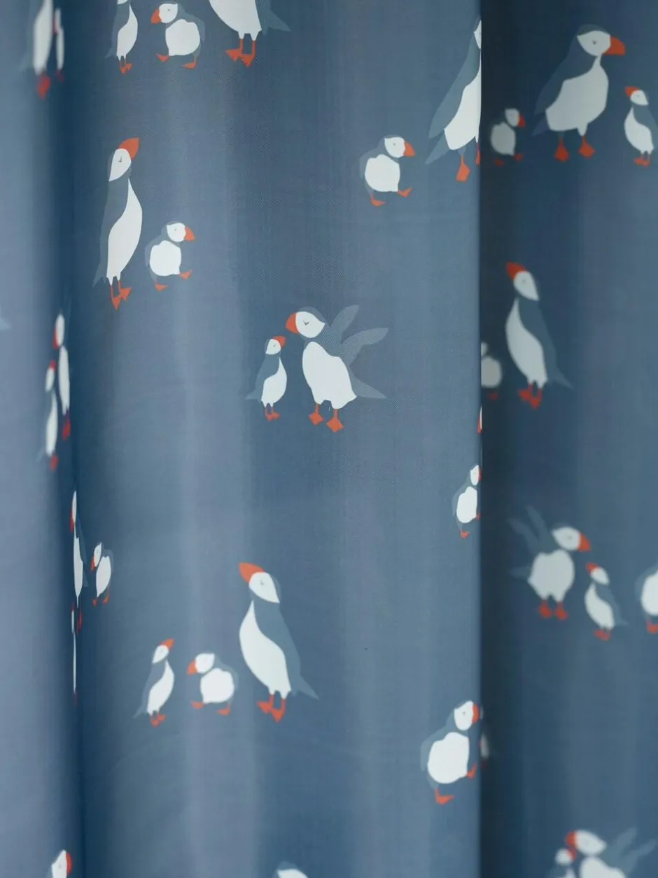 Next Blue Puffin Shower Curtain Outlet