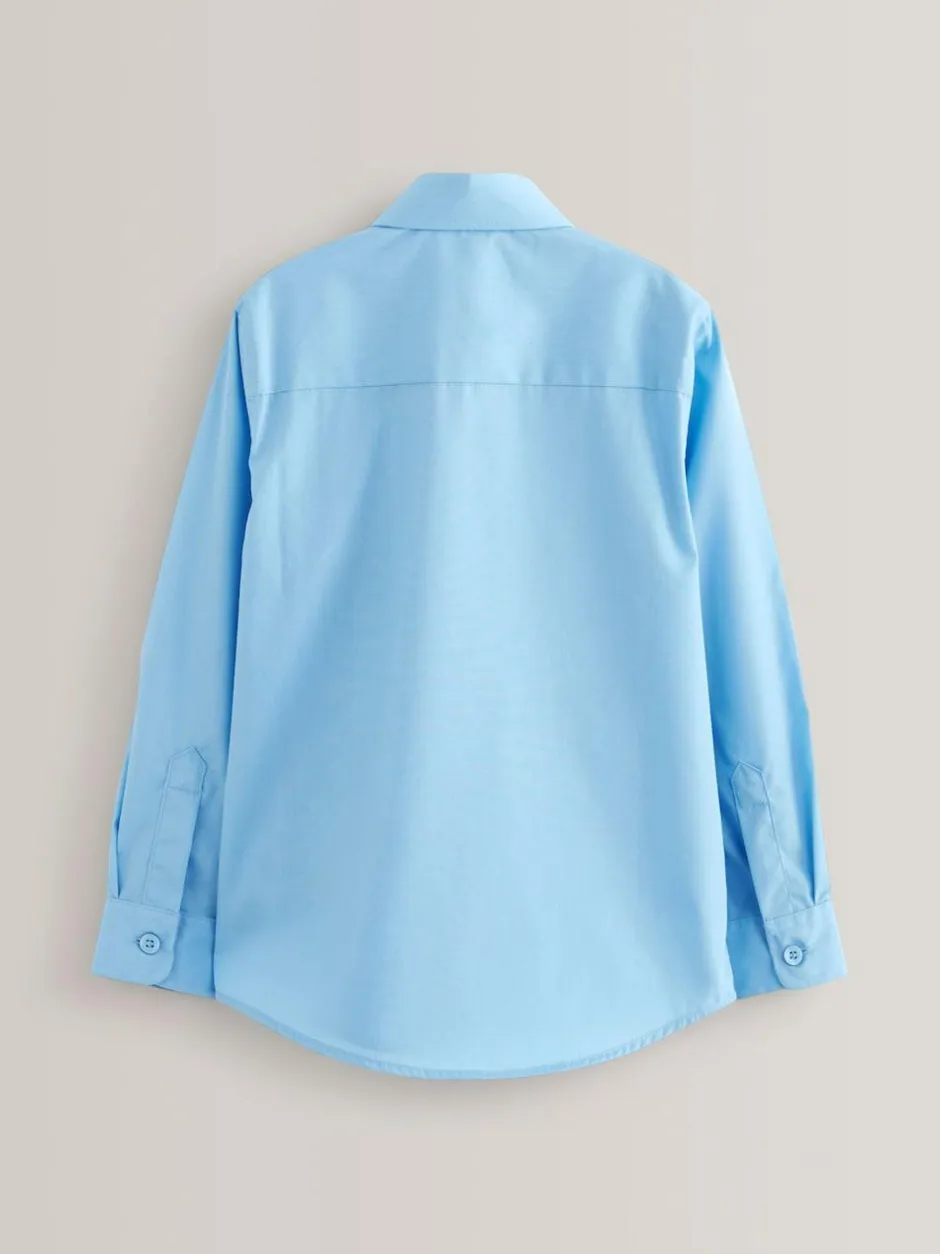 Next Regular Fit 2 Pack Long Sleeve School Shirts (3-17yrs) Blue Online