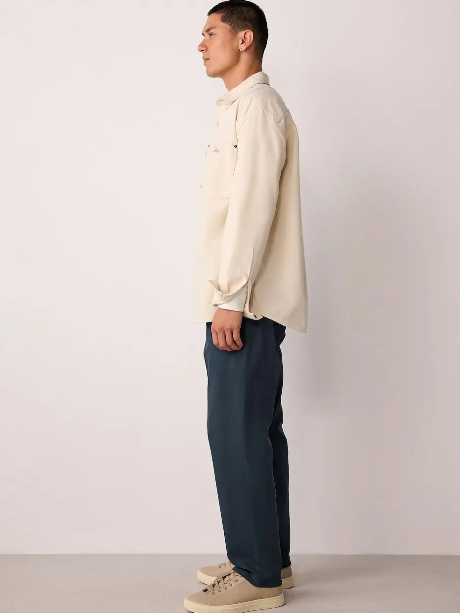 Next Regular Fit Stretch Chinos Trousers Blue Discount