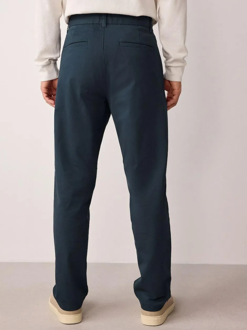 Next Regular Fit Stretch Chinos Trousers Blue Discount