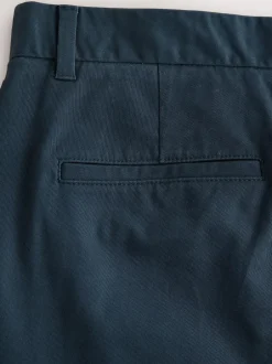 Next Regular Fit Stretch Chinos Trousers Blue Discount