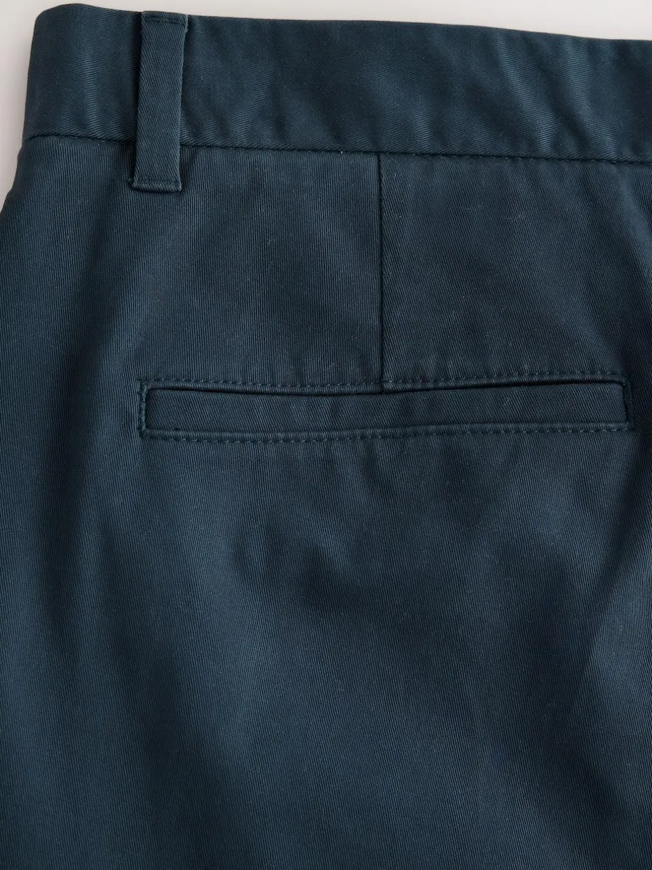 Next Regular Fit Stretch Chinos Trousers Blue Discount