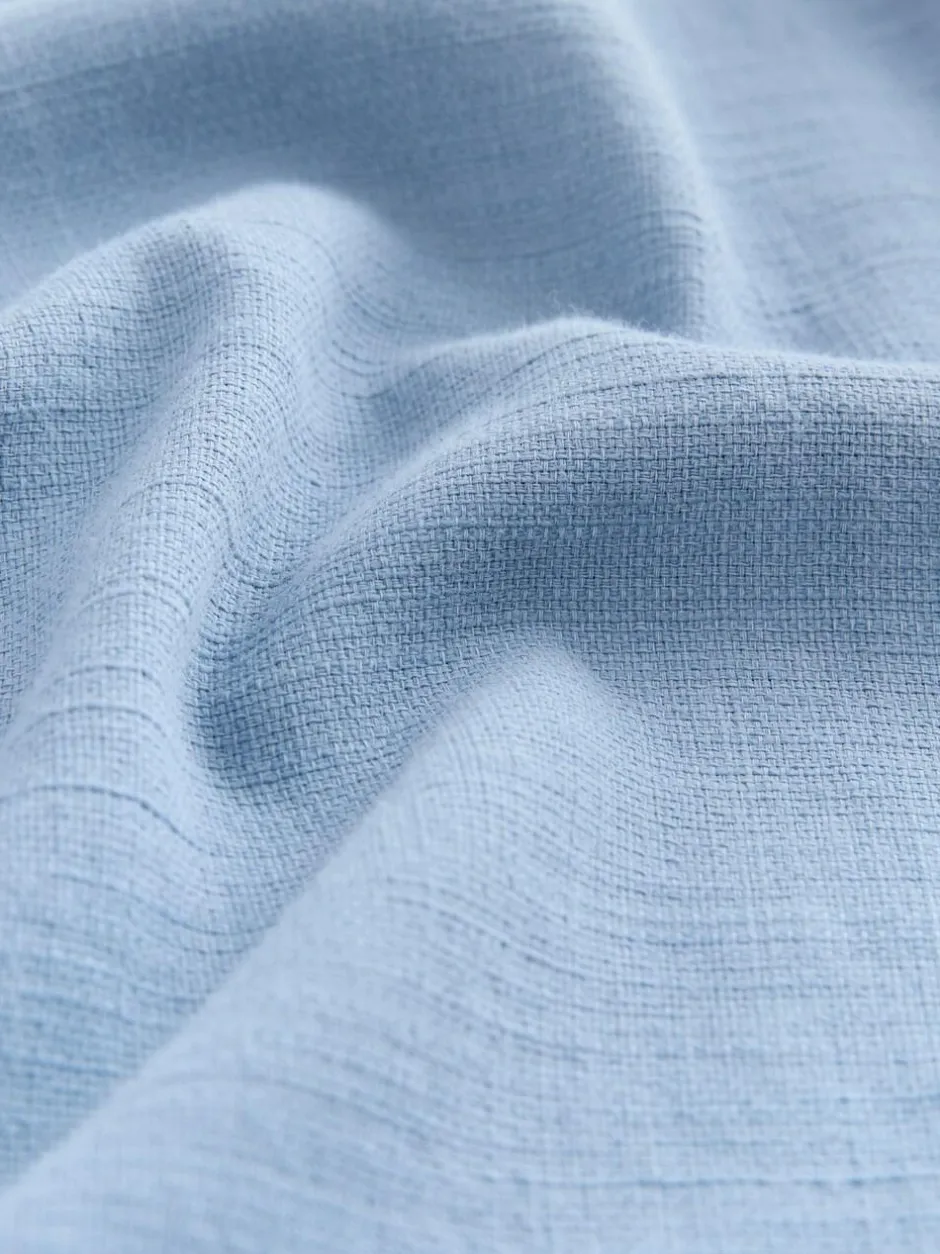 Next Regular Fit Textured Twin Pocket Long Sleeve Shirt Blue Online