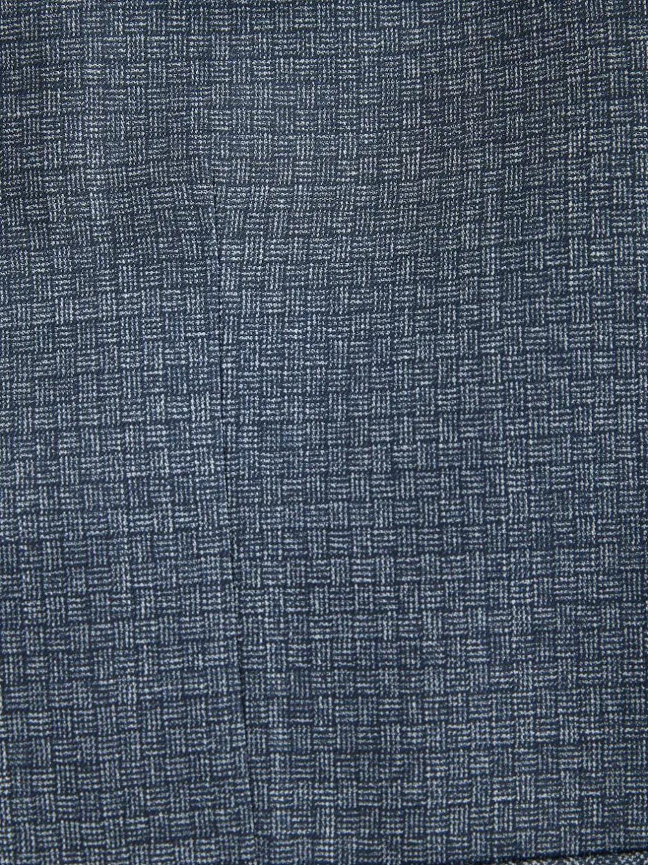 Next Blue Regular Fit Trimmed Textured Suit Waistcoat Clearance