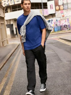 Next Blue Relaxed Fit Heavyweight T-Shirt New