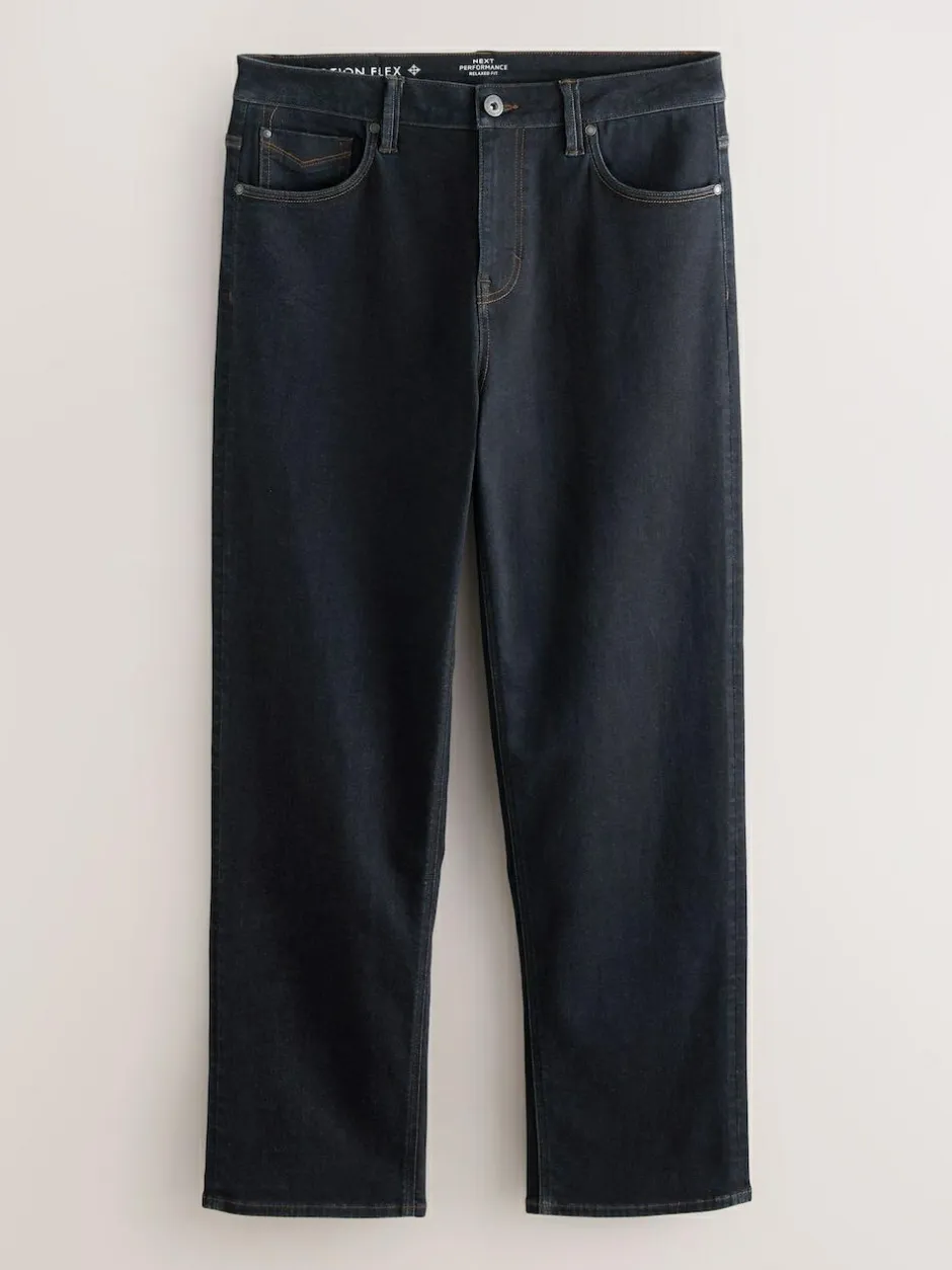 Next Relaxed Fit Motionflex Jeans Blue Rinse Discount