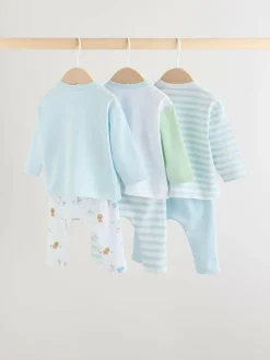 Next Baby Top & Leggings 6 Piece Set (0mths-3yrs) Blue Safari Discount