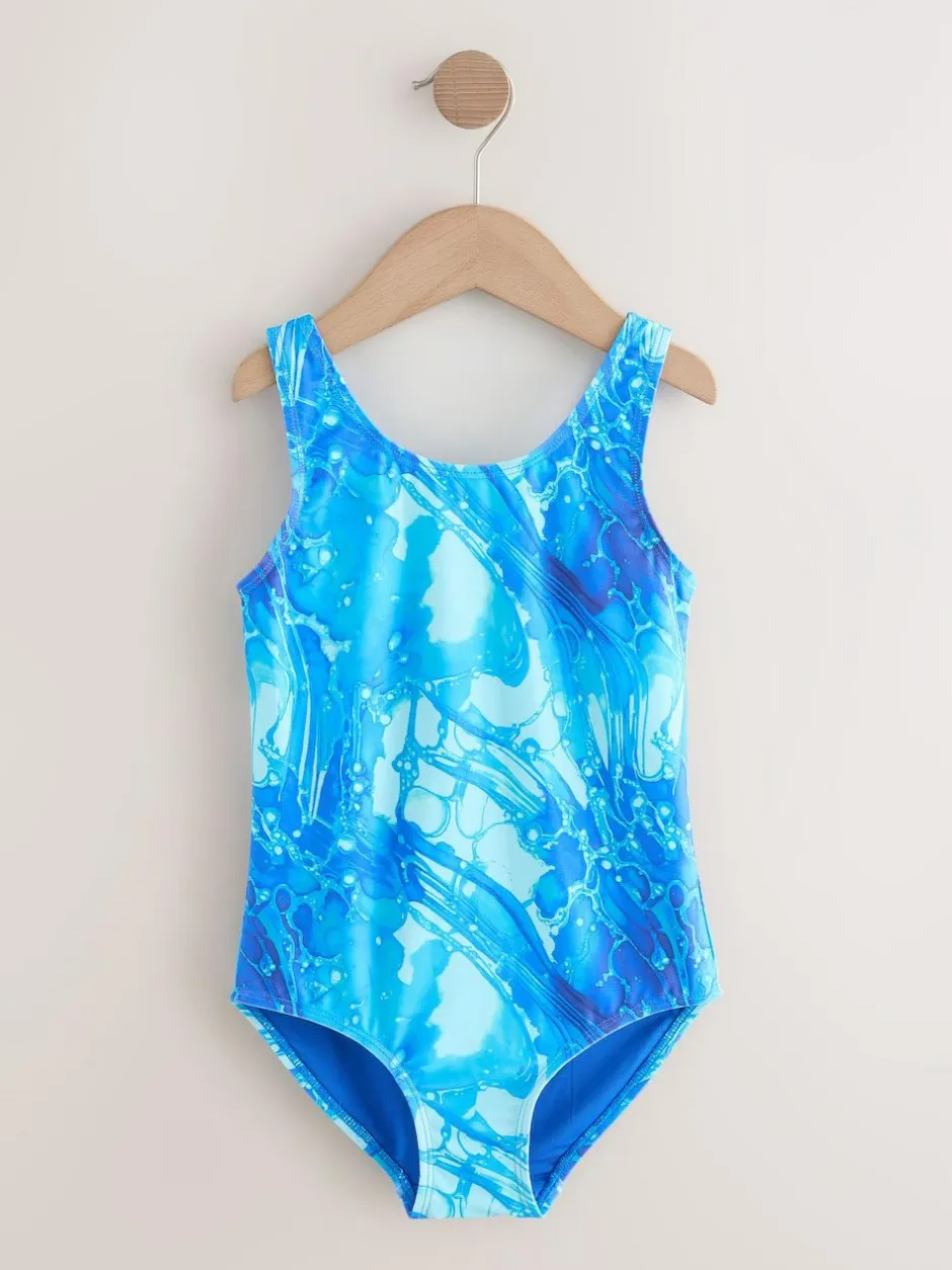 Next Scoop Neck Swimsuit (3-16yrs) Blue Outlet