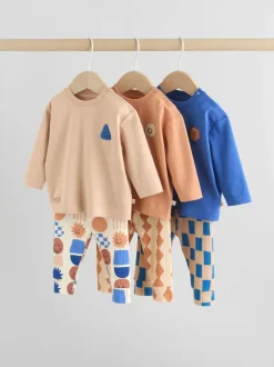 Next Blue Shapes Tops and Leggings 6 Piece Baby Set (0mths-3yrs) Sale