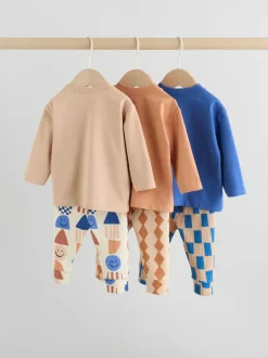 Next Blue Shapes Tops and Leggings 6 Piece Baby Set (0mths-3yrs) Sale