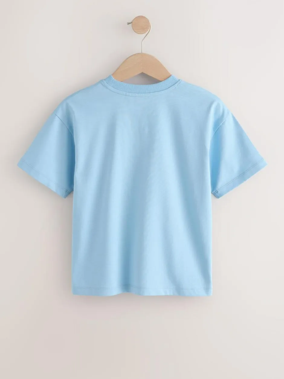 Next Short Sleeve Logo Chest Graphic T-Shirts 4 Pack (3-16yrs) Blue Online