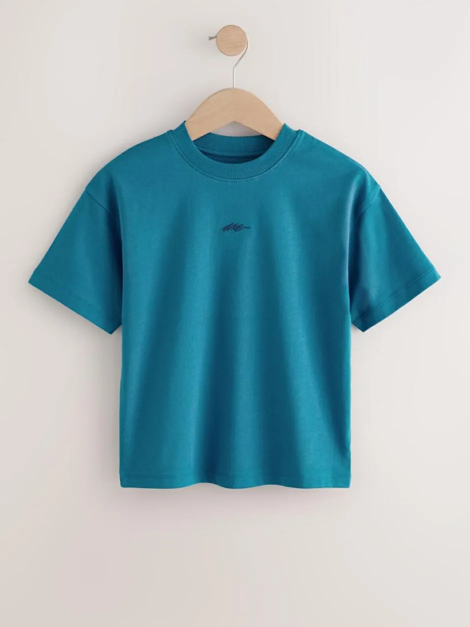 Next Short Sleeve Logo Chest Graphic T-Shirts 4 Pack (3-16yrs) Blue Online