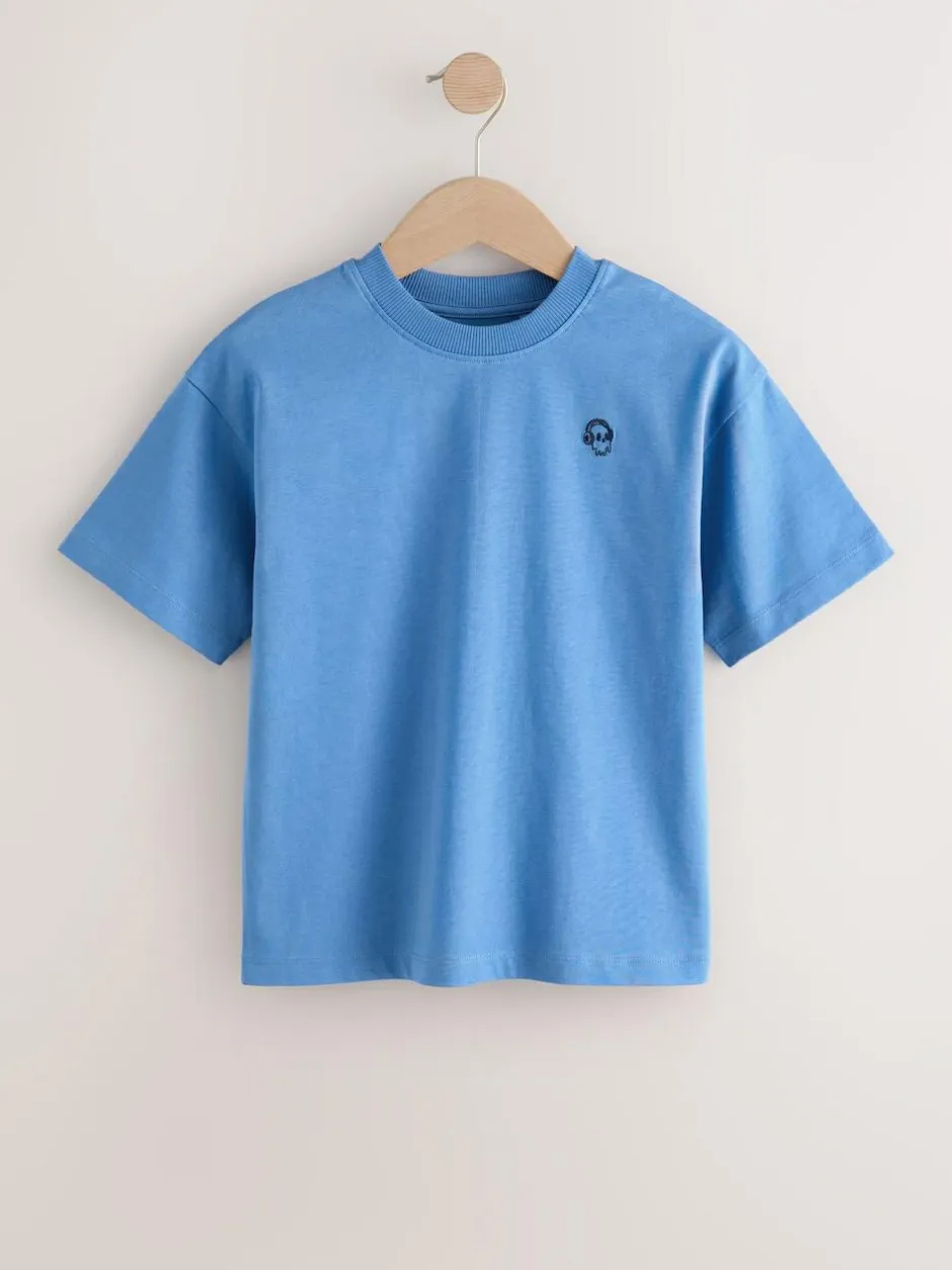 Next Short Sleeve Logo Chest Graphic T-Shirts 4 Pack (3-16yrs) Blue Online