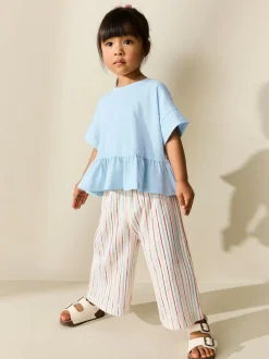 Next Blue Short Sleeve Peplum T-Shirt (3mths-7yrs) Discount