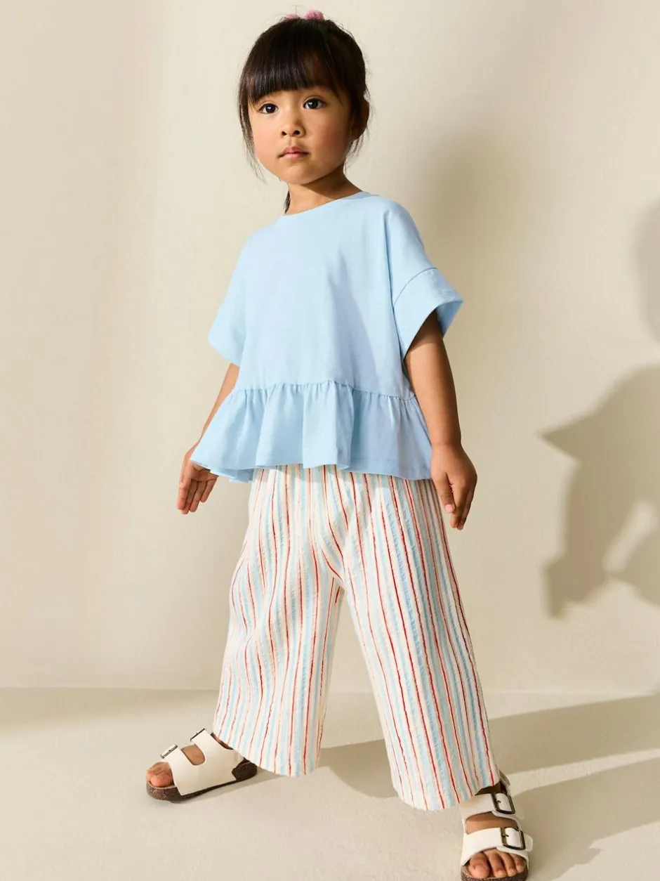 Next Blue Short Sleeve Peplum T-Shirt (3mths-7yrs) Discount