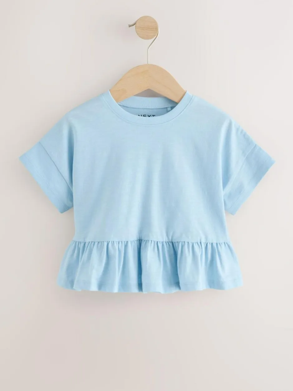 Next Blue Short Sleeve Peplum T-Shirt (3mths-7yrs) Discount