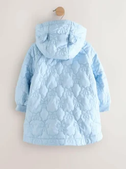 Next Blue Shower Resistant Bow Quilted Coat (3mths-7yrs) Online
