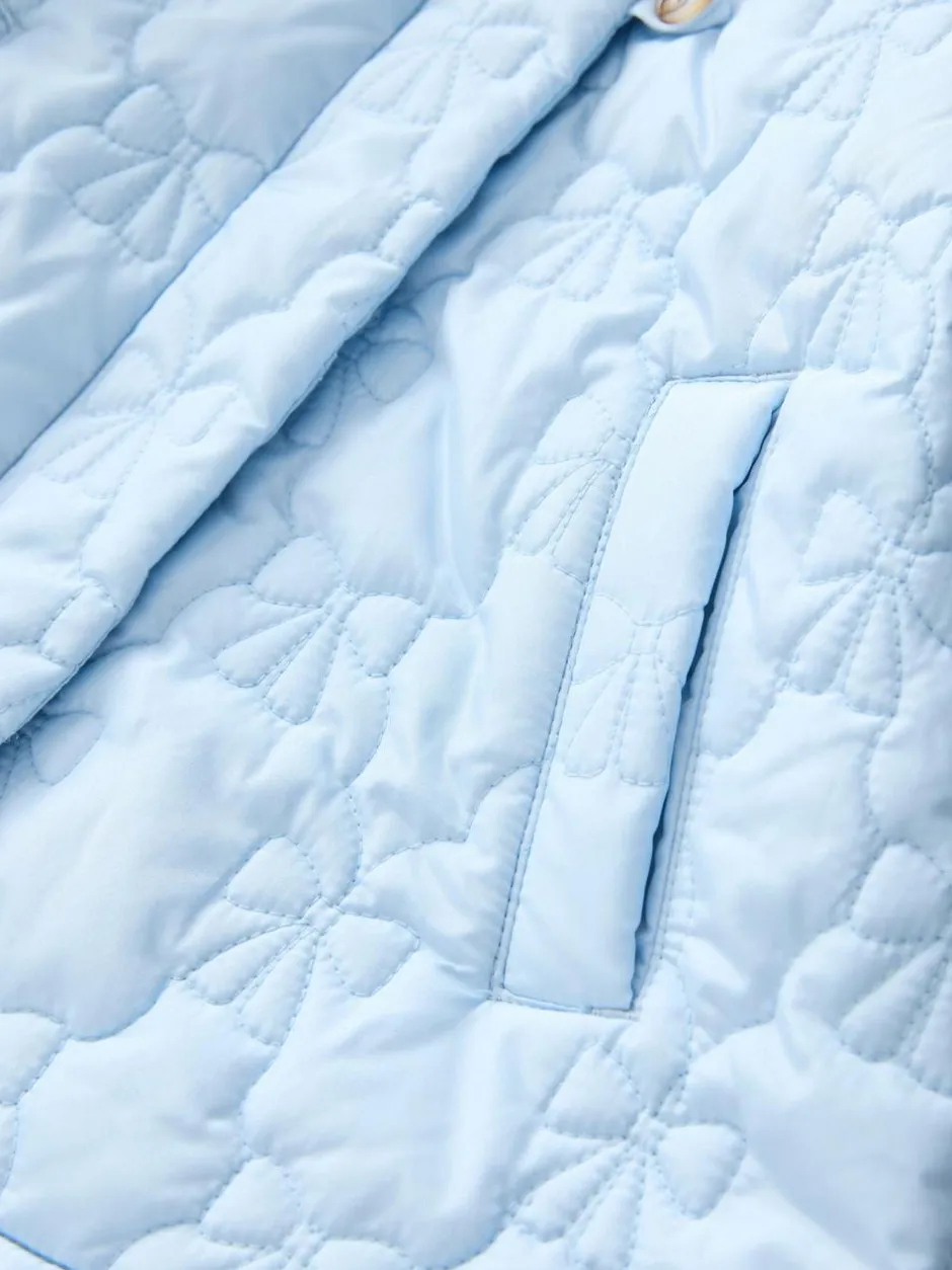 Next Blue Shower Resistant Bow Quilted Coat (3mths-7yrs) Online
