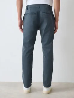 Next Slim Fit Motionflex Chino Trousers Blue Hot