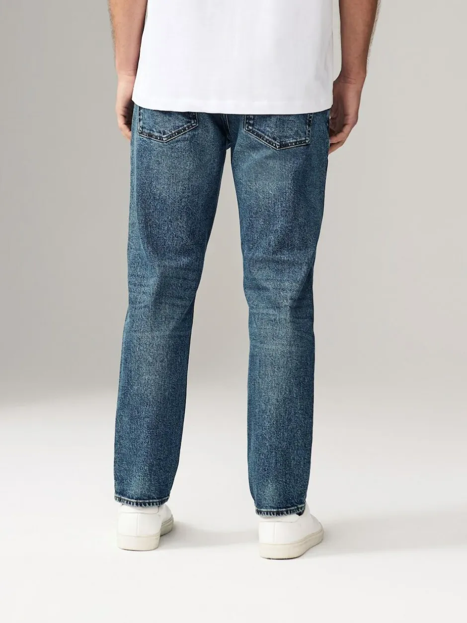 Next Slim Fit Vintage Wash Denim Jeans Blue