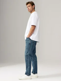 Next Slim Fit Vintage Wash Denim Jeans Blue