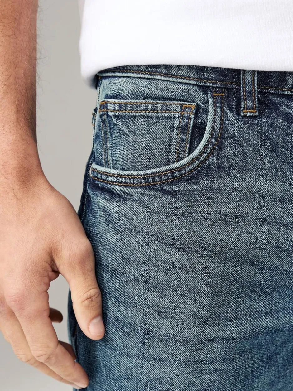 Next Slim Fit Vintage Wash Denim Jeans Blue