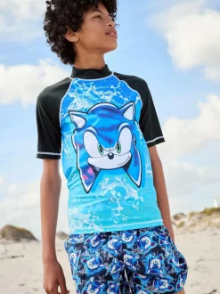 Next Blue Sonic Rash Vest (3-16yrs)