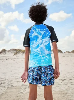 Next Blue Sonic Rash Vest (3-16yrs)