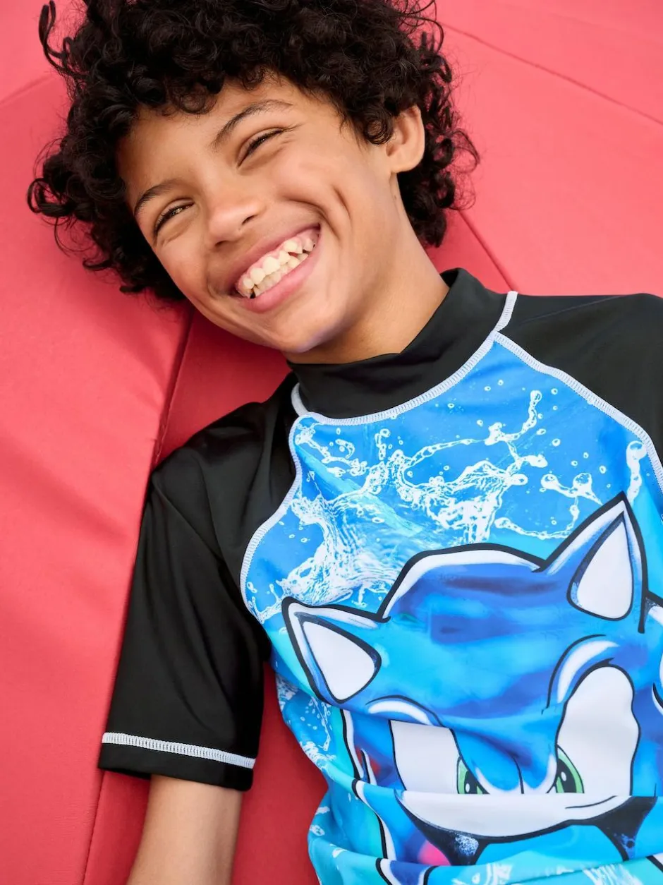 Next Blue Sonic Rash Vest (3-16yrs)