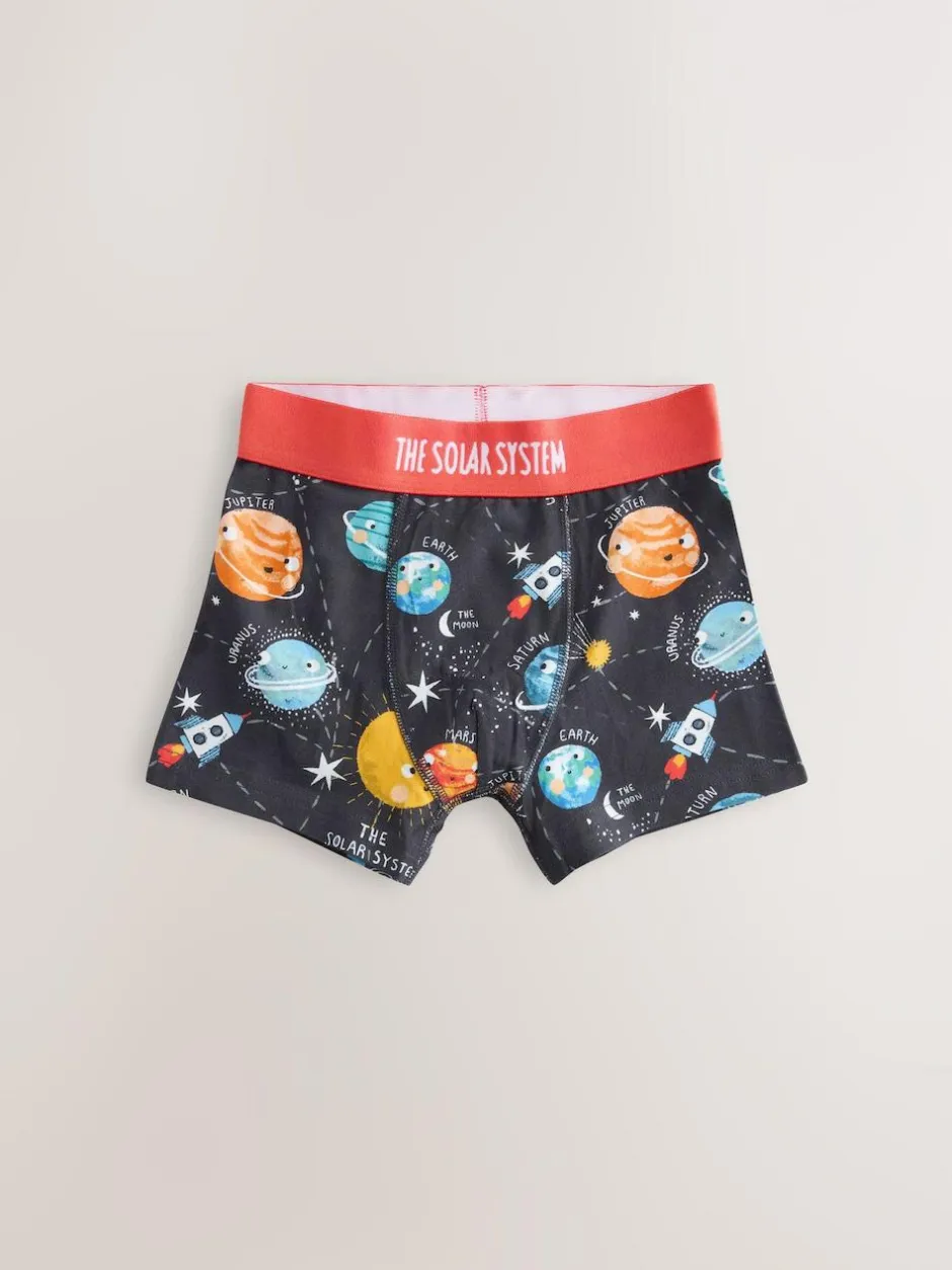 Next Junior Character Trunks 5 Pack (1.5-16yrs) Blue Space Print Sale