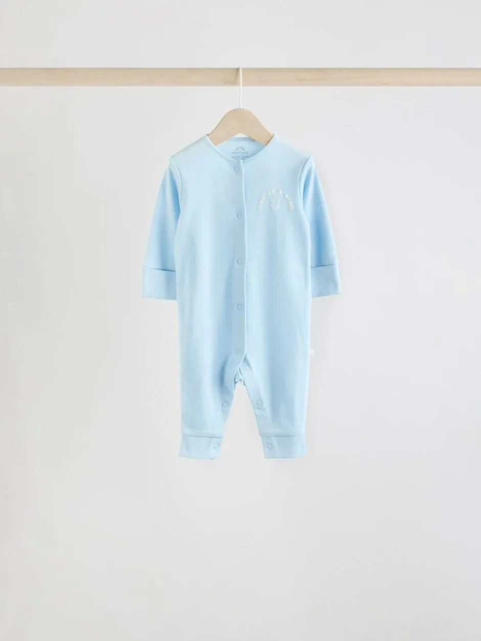Next Blue Star Baby Footless Sleepsuits 4 Pack (0mths-3yrs) Clearance