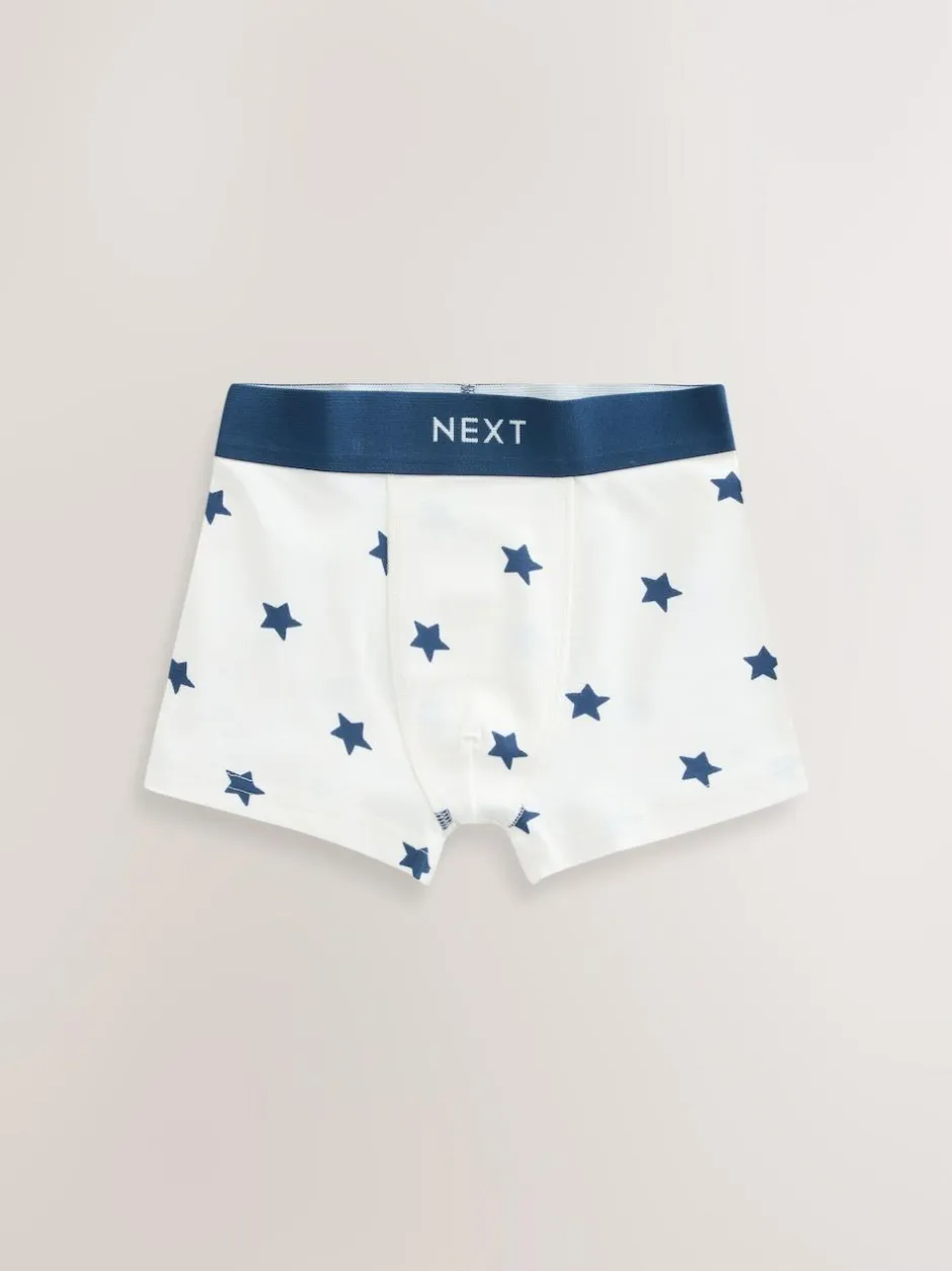 Next Blue Stars & Stripes Junior Pattern Trunks 5 Pack (1.5-16yrs) Discount