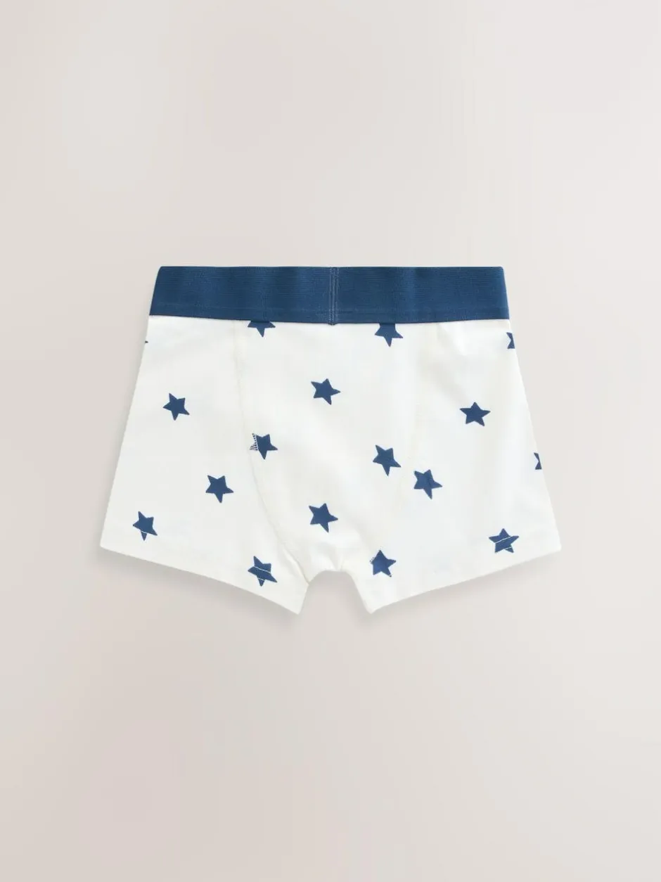 Next Blue Stars & Stripes Junior Pattern Trunks 5 Pack (1.5-16yrs) Discount