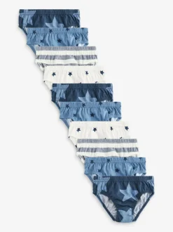 Next Briefs 10 Pack (1.5-10yrs) Blue Stars and Stripes