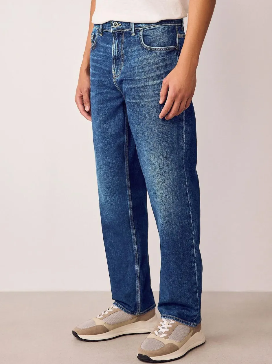 Next Straight Fit Authentic Stretch Denim Jeans Blue