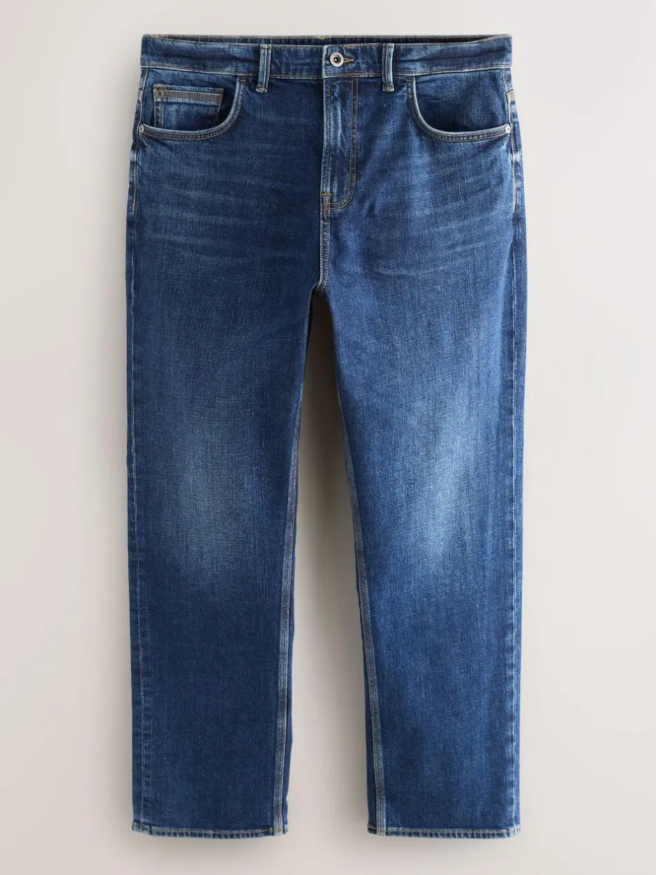 Next Straight Fit Authentic Stretch Denim Jeans Blue