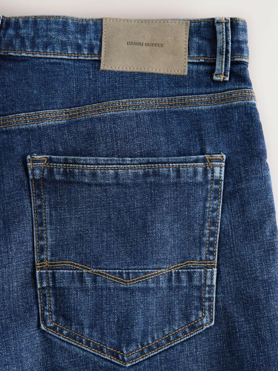Next Straight Fit Authentic Stretch Denim Jeans Blue
