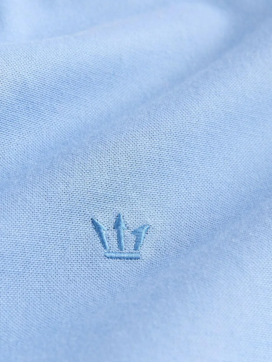 Next Blue Stretch Oxford Long Sleeve Shirt