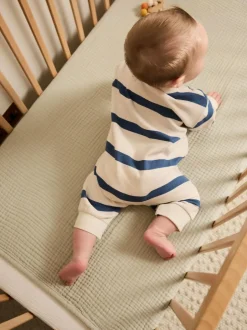 Next Blue Stripe Baby Sweat Romper (0mths-3yrs) Sale