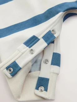 Next Blue Stripe Baby Sweat Romper (0mths-3yrs) Sale