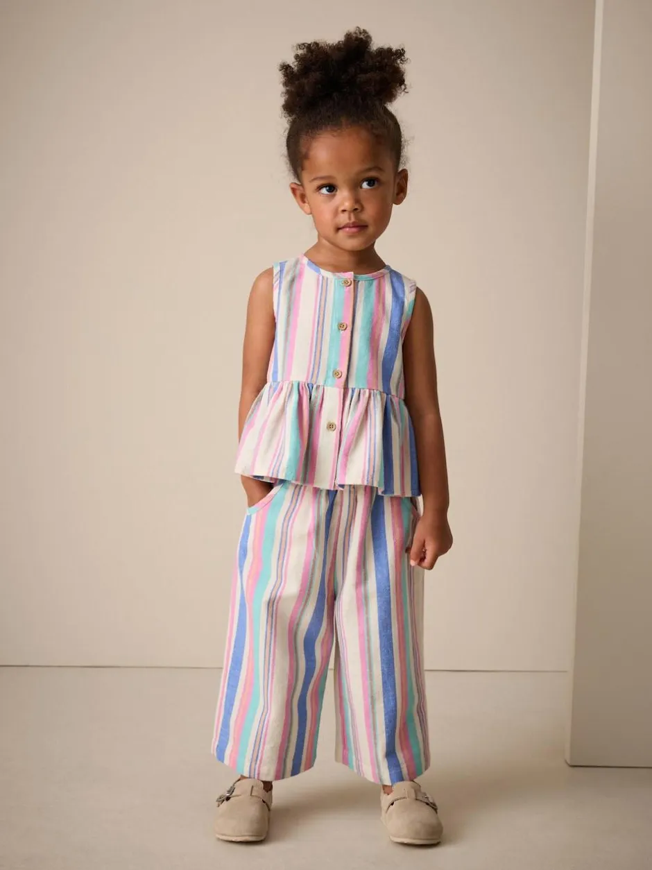 Next Blouse And Trousers Co-ord Set (3mths-8yrs) Blue Stripe Online