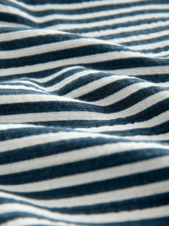 Next Jersey Button Down Midi Dress Blue Stripe New