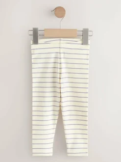 Next Blue Stripe Plain Leggings (3mths-7yrs) Clearance