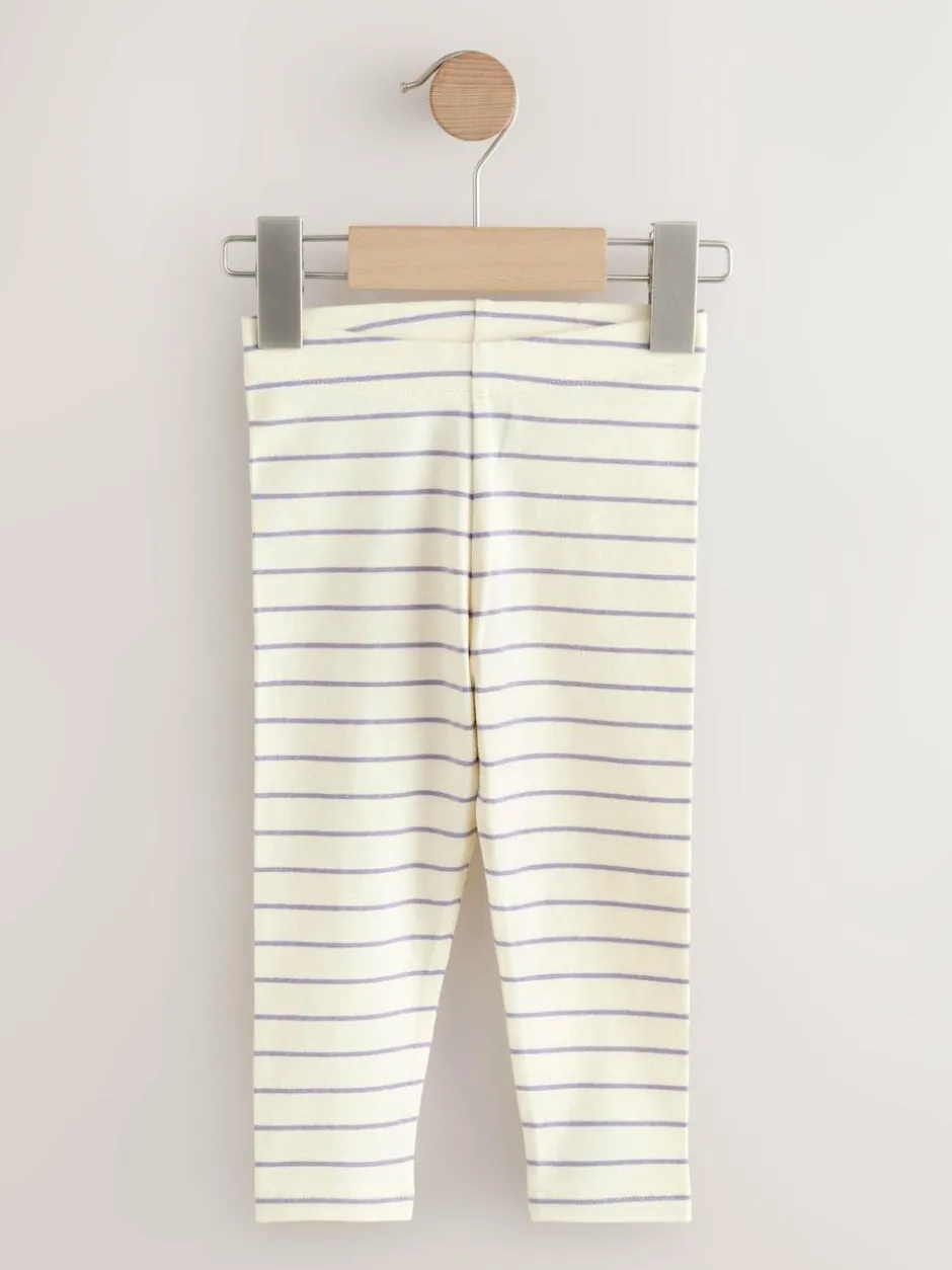 Next Blue Stripe Plain Leggings (3mths-7yrs) Clearance
