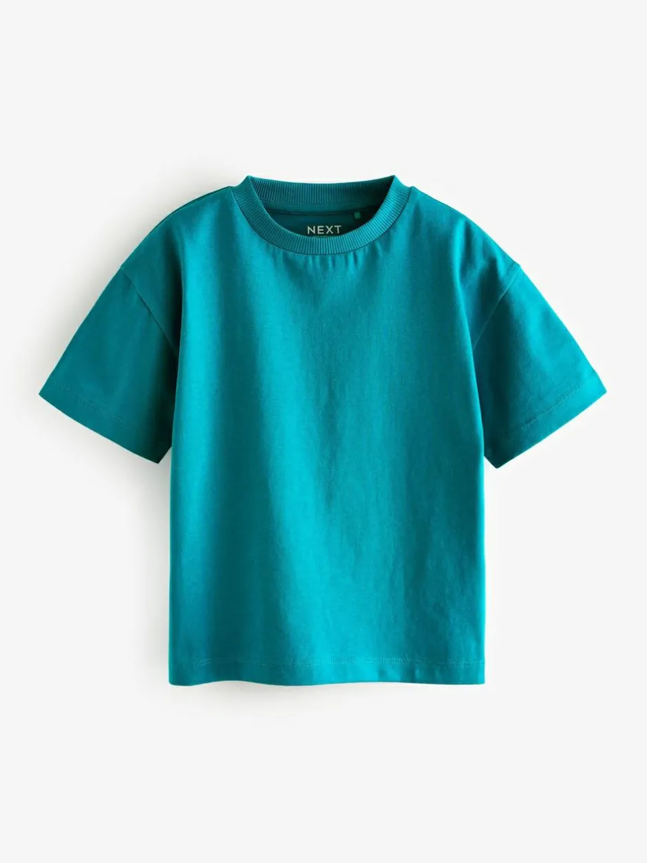 Next Blue Stripe Short Sleeve T-Shirts 5 Pack (3mths-7yrs) Outlet