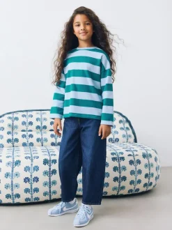 Next Textured Long Sleeve Top (3-16yrs) Blue Stripe Sale