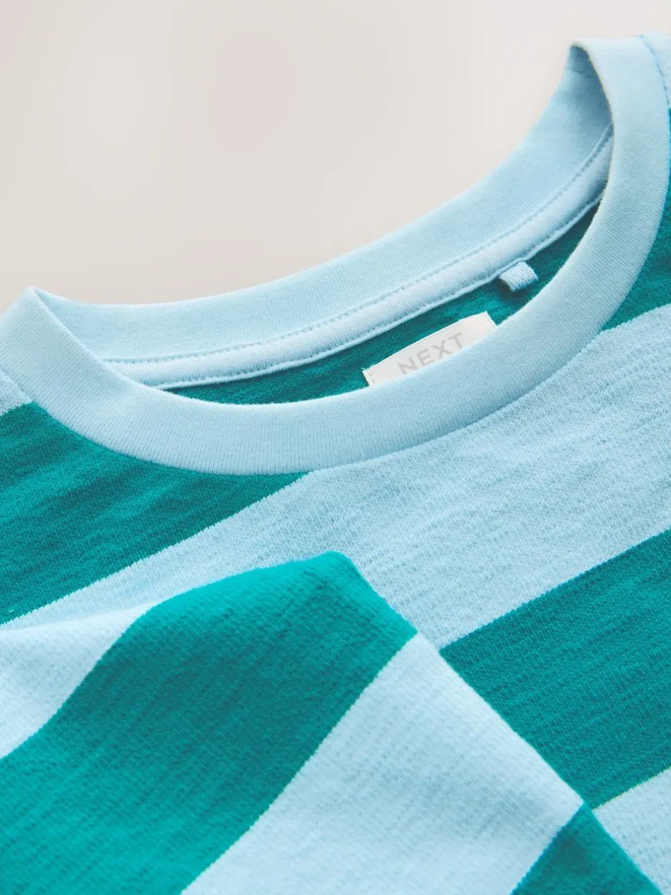 Next Textured Long Sleeve Top (3-16yrs) Blue Stripe Sale