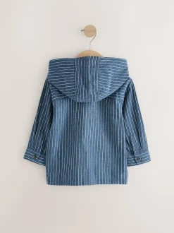 Next Blue Stripe Zip Through Hoodie (3mths-7yrs) Clearance